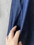 画像5: sorte cuff／インディゴノースリーブギャザーワンピース (5)