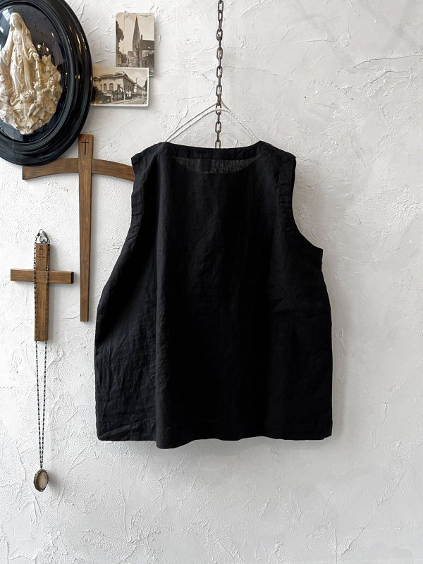 画像6: 【30%OFF SALE】08mab/タンクトップ×トップスset・黒×ライトグレー (6)