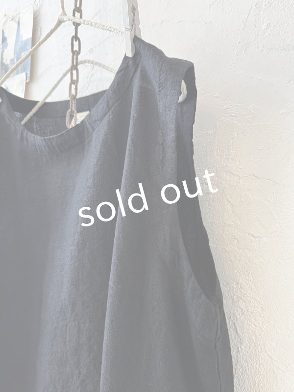 画像9: 08mab/ノースリーブワンピース×トップスset・黒×ライトグレー (9)