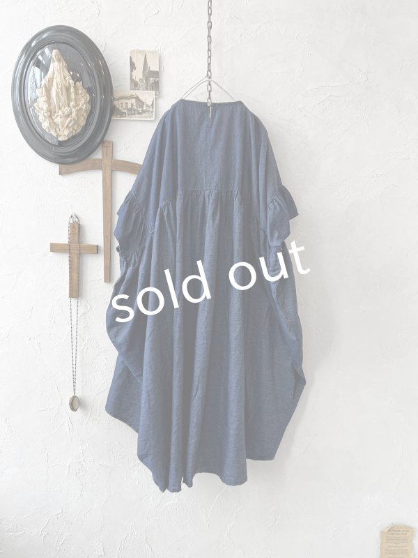 画像6: sorte cuff／インディゴフレアワンピース (6)