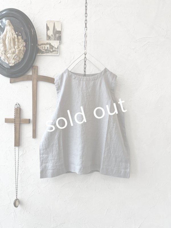 画像6: 08mab/タンクトップ×トップスset・グレー×オフ (6)