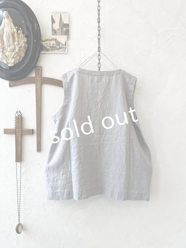 画像9: 08mab/タンクトップ×トップスset・グレー×オフ (9)