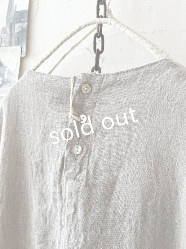 画像9: 08mab/リネンシャンブレーAラインワンピース・ベージュ (9)