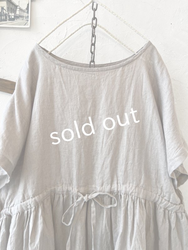 画像5: 08mab/リネンシャンブレーウエストリボンチュニック・黒 (5)