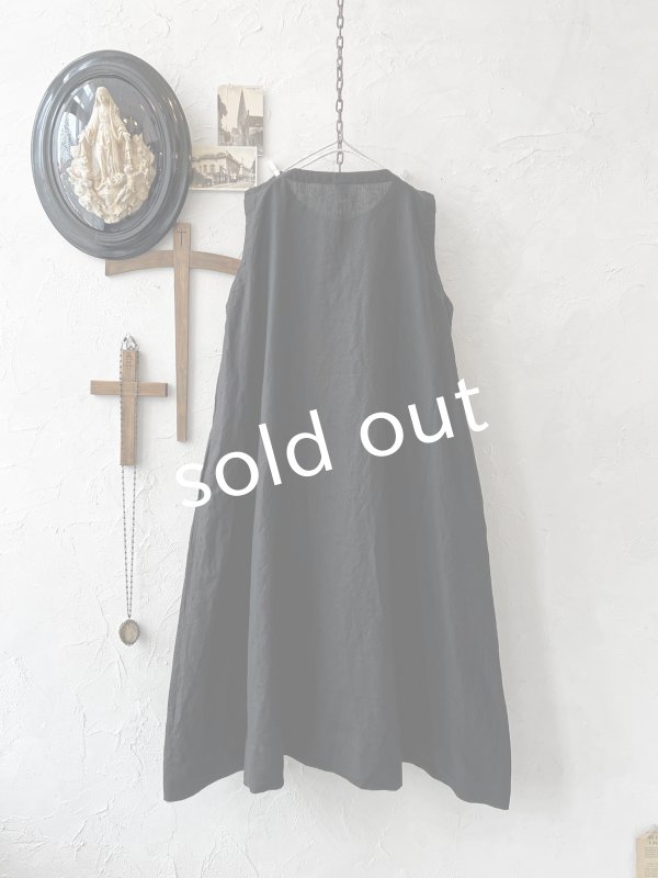 画像10: 08mab/ノースリーブワンピース×トップスset・黒×ライトグレー (10)