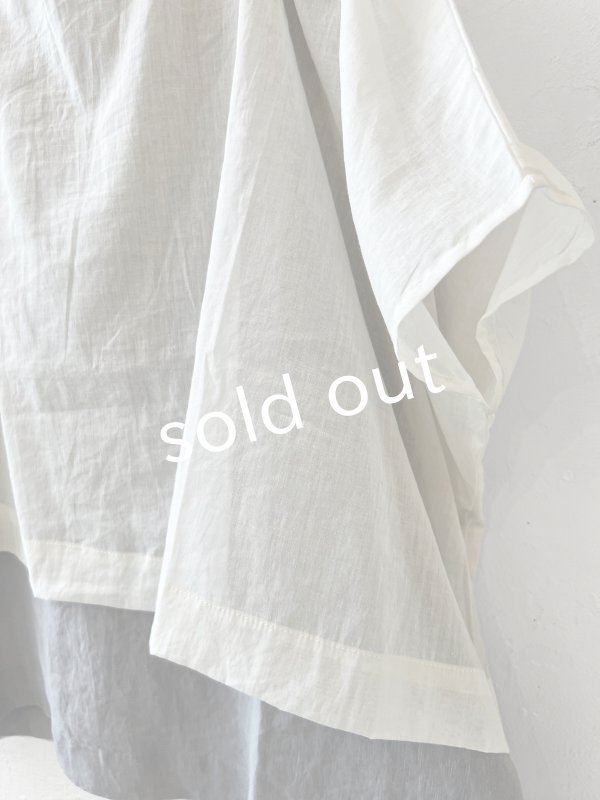 画像4: 08mab/タンクトップ×トップスset・グレー×オフ (4)