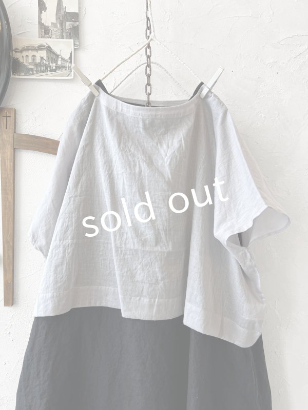 画像3: 08mab/ノースリーブワンピース×トップスset・黒×ライトグレー (3)