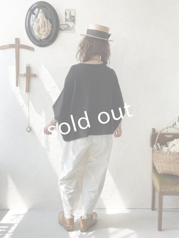 画像12: 08mab/デザインニットプルオーバー・黒 (12)