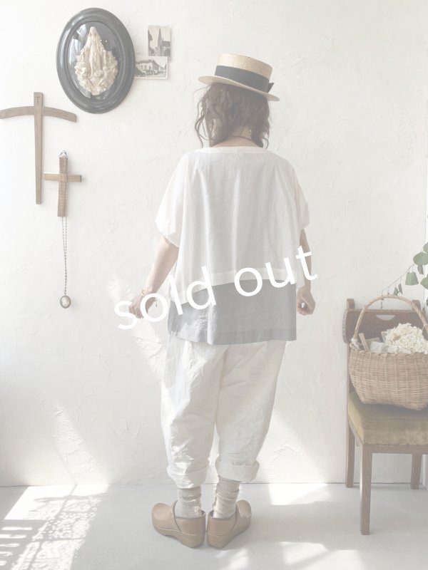 画像15: 08mab/タンクトップ×トップスset・グレー×オフ (15)