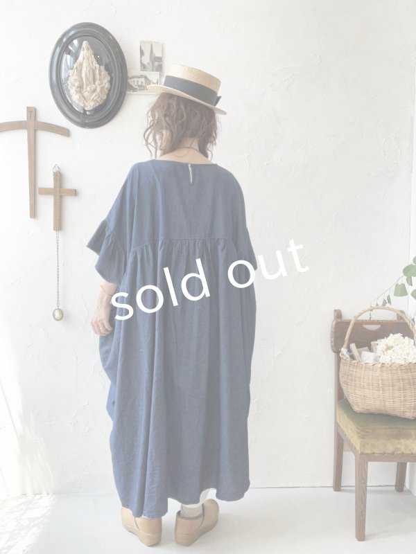 画像10: sorte cuff／インディゴフレアワンピース (10)