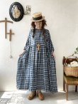 画像10: MARCHE' DE SOEUR／ギャザーワンピース・ブルーグリーンチェック (10)