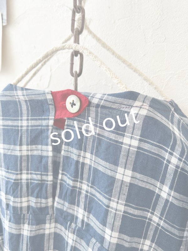 画像9: MARCHE' DE SOEUR／ギャザープルオーバー・ブルーグリーンチェック (9)