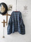 画像1: MARCHE' DE SOEUR／ギャザープルオーバー・ブルーグリーンチェック (1)