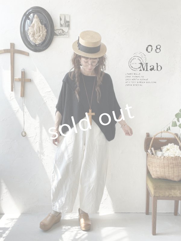 画像10: 08mab/デザインニットプルオーバー・黒 (10)