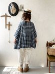 画像12: MARCHE' DE SOEUR／ギャザープルオーバー・ブルーグリーンチェック (12)