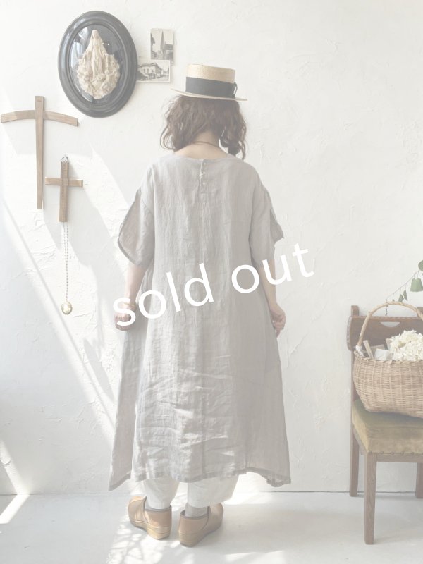 画像10: 08mab/リネンシャンブレーAラインワンピース・黒 (10)