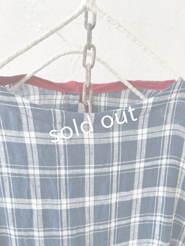 画像3: MARCHE' DE SOEUR／ギャザーワンピース・ブルーグリーンチェック (3)