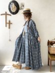 画像11: MARCHE' DE SOEUR／ギャザーワンピース・ブルーグリーンチェック (11)