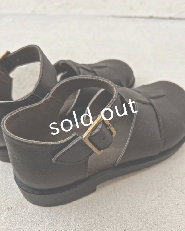 画像7: 【30%OFF SALE】Diu/本革太メッシュサンダル・ブラック【M】 (7)