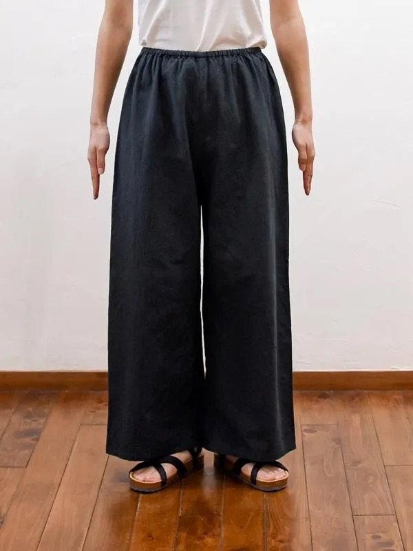 画像6: seasew.／527 ワッシャーコットンワイドペチパンツ・キナリ (6)