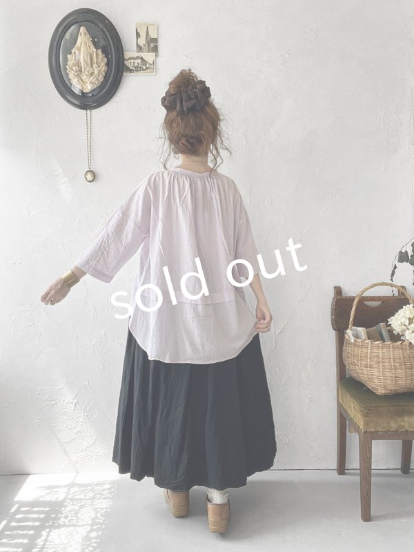 画像11: SO/コットンボイルブラウス・ペールピンク (11)