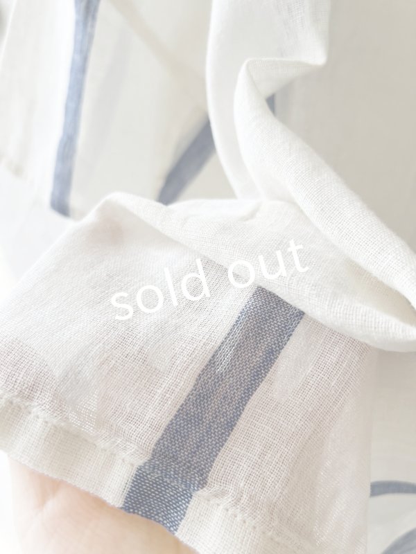 画像4: SO／ガーゼワイドチュニック・ブルーストライプ (4)