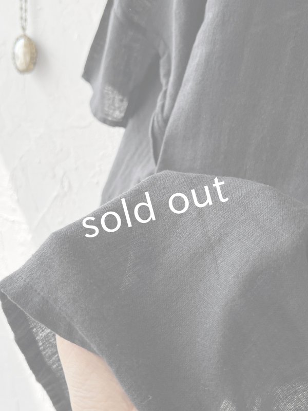 画像3: SO／ガーゼワイドチュニック・ブラック (3)