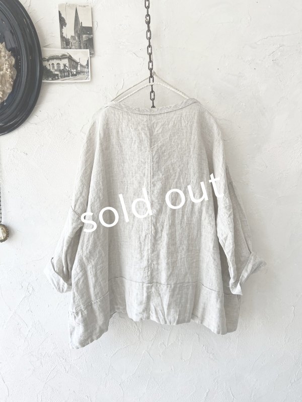 画像6: SO／太パイピング衿プルオーバー・ナチュラル (6)