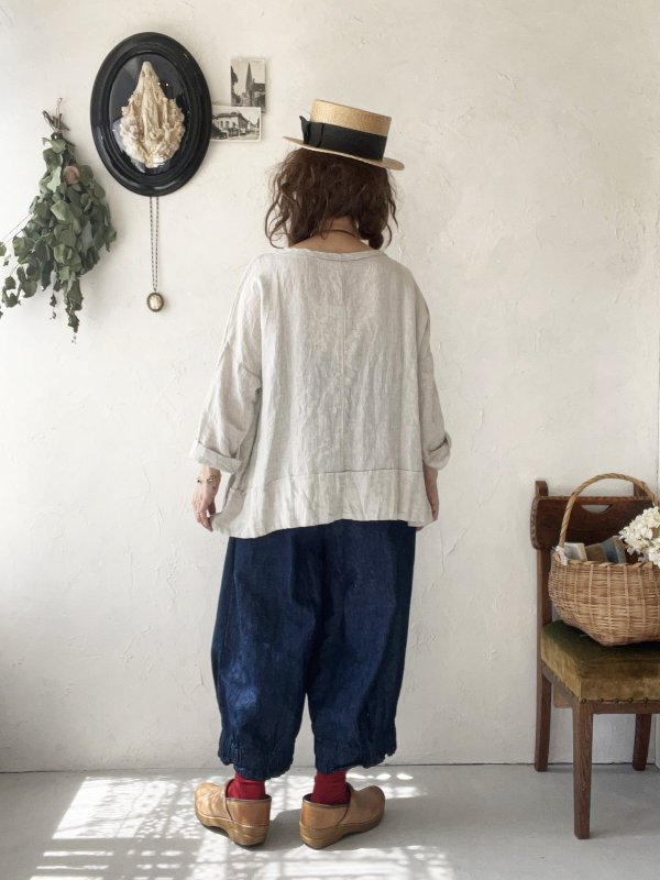 画像11: ubasoku/0307 デニムピエロパンツ・インディゴ (11)