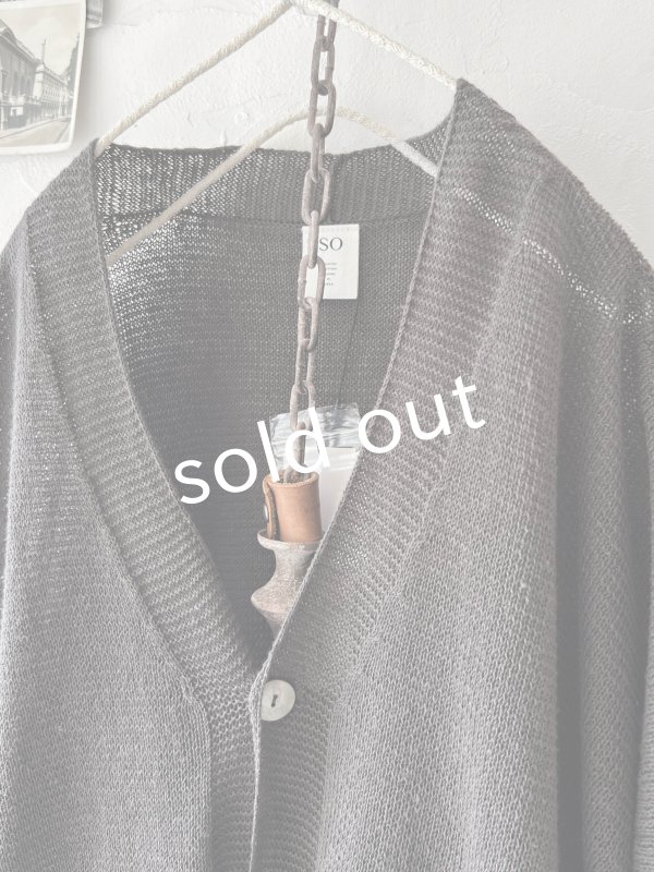 画像2: SO／ヘンプコットンカーディガン・チャコール (2)