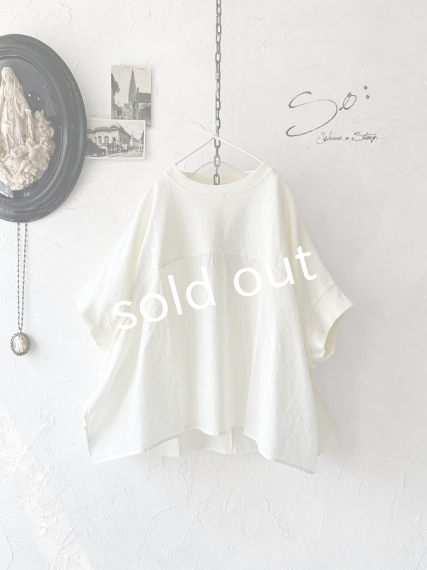画像2: SO／切り替えワイドプルオーバー・ミルクホワイト (2)