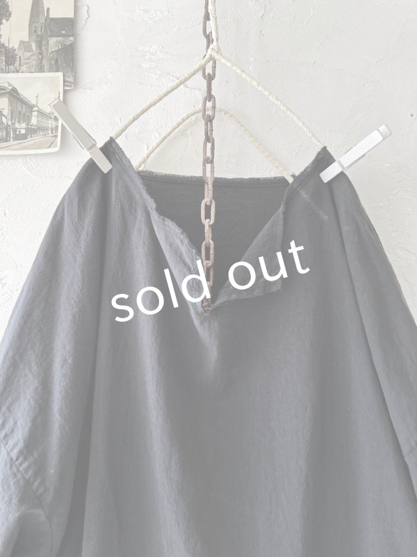 画像2: SO／裁ち切りスキッパーチュニック・ブラック (2)