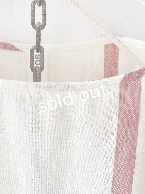 画像2: SO／ガーゼワイドチュニック・レッドストライプ (2)