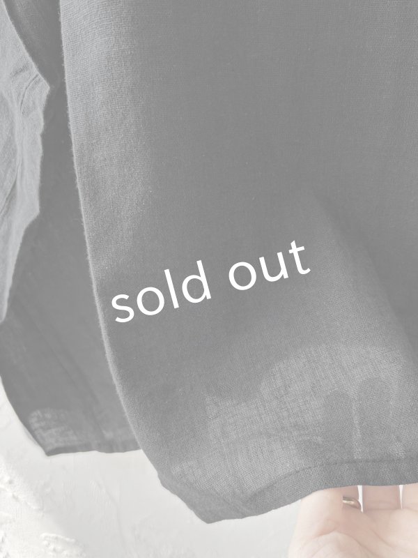 画像4: SO／ガーゼワイドチュニック・ブラック (4)