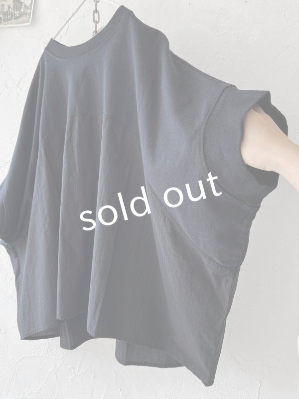 画像6: SO／切り替えワイドプルオーバー・ネイビーブラック (6)