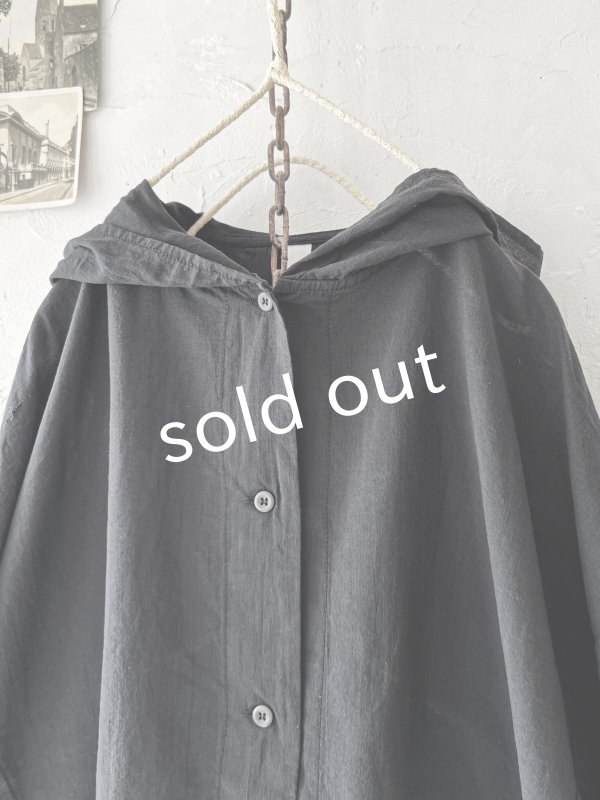 画像2: SO/ライトフィニッシュパーカー・ブラック (2)