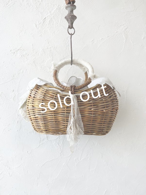 画像10: pollenbienco／アンティークレースと十字架のバスケット・C (10)