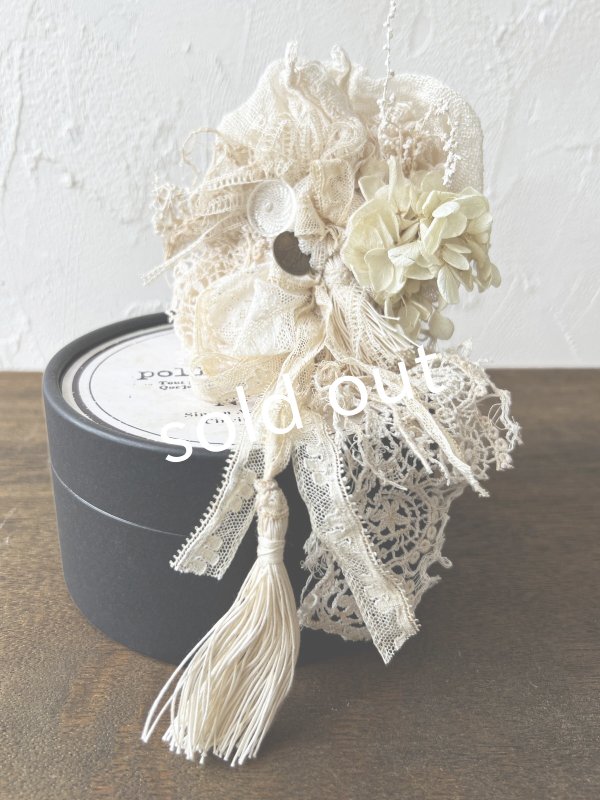 画像3: pollenbienco／アンティークレースのコサージュ・A (3)