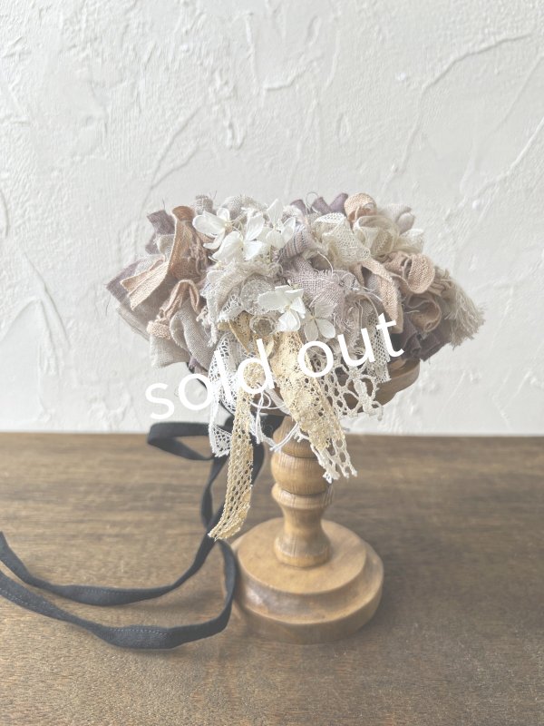 画像5: pollenbienco／アンティークレースのチョーカー・ライラック (5)