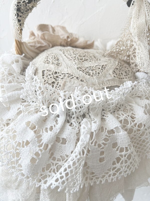 画像9: pollenbienco／アンティークレースと十字架のバスケット・A (9)