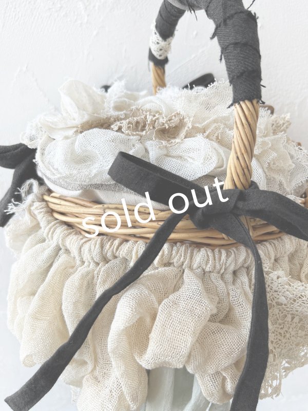 画像11: pollenbienco／アンティークレースと十字架のバスケット・B (11)