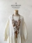 画像1: pollenbienco／アンティークレースと十字架のネックレス・特大 (1)