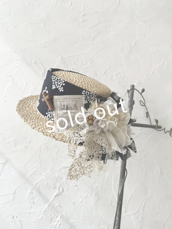画像3: pollenbienco／アンティークレースの帽子・D (3)