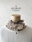 画像1: pollenbienco／アンティークレースのチョーカー・シャンブレー (1)