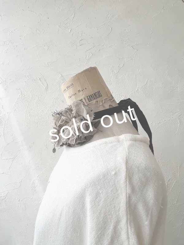 画像5: pollenbienco／アンティークレースのチョーカー・シャンブレー (5)