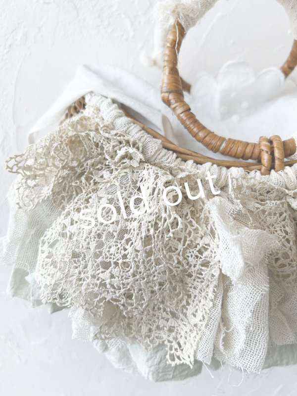 画像5: pollenbienco／アンティークレースと十字架のバスケット・C (5)