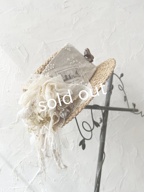 画像3: pollenbienco／アンティークレースの帽子・B (3)