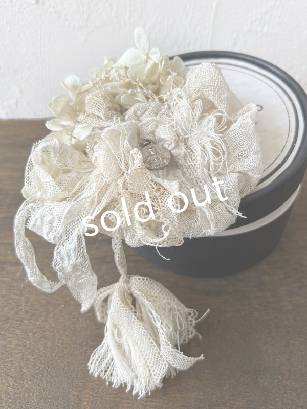 画像3: pollenbienco／アンティークレースのコサージュ・C (3)