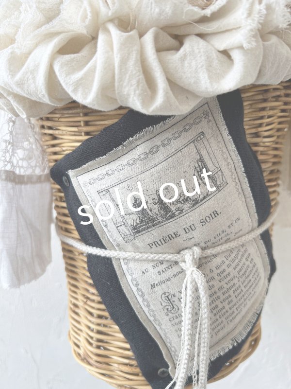 画像4: pollenbienco／アンティークレースと十字架のバスケット・A (4)