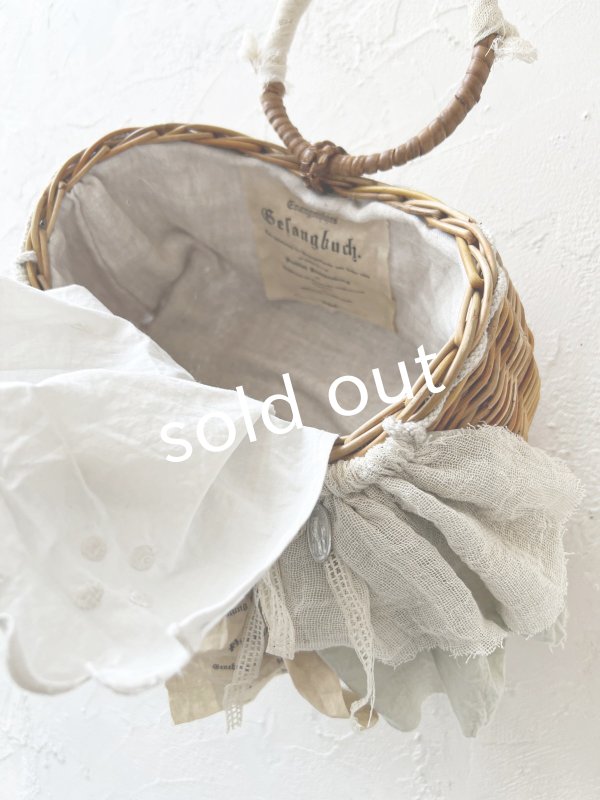 画像11: pollenbienco／アンティークレースと十字架のバスケット・C (11)